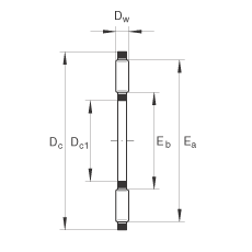 推力滾針和保持架組件 AXK6085, 單向，根據(jù) DIN 5405-2 標(biāo)準(zhǔn)