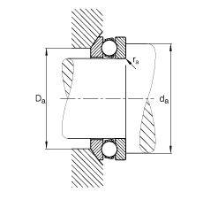 推力深溝球軸承 53234-MP, 根據(jù) DIN 711/ISO 104 標(biāo)準(zhǔn)的主要尺寸，單向，帶球面軸承座圈，可分離