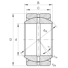 关节轴承 GE50-ZO, 根据 DIN ISO 12 240-1 标准，英制尺寸，需维护