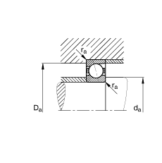 主軸軸承 B7006-E-T-P4S, 調(diào)節(jié)，成對或單元安裝，接觸角 α = 25°，限制公差