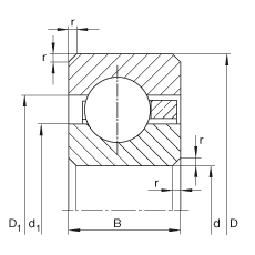 薄截面軸承 CSCB040, 深溝球軸承，類型C，運(yùn)行溫度 -54°C 到 +120°C