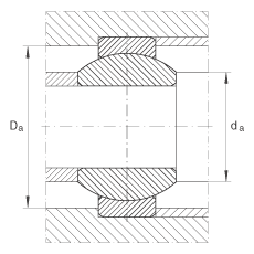 关节轴承 GE6-FO, 根据 DIN ISO 12 240-1 标准，需维护