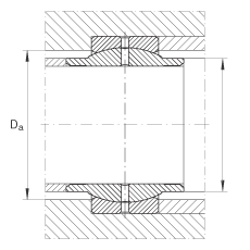 关节轴承 GE320-LO, 根据 DIN ISO 12 240-1 标准，需维护
