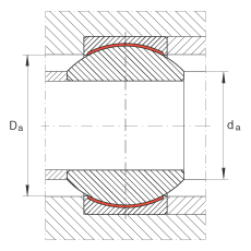 关节轴承 GE10-PW, 根据 DIN ISO 12 240-1 标准，尺寸系列 K，免维护